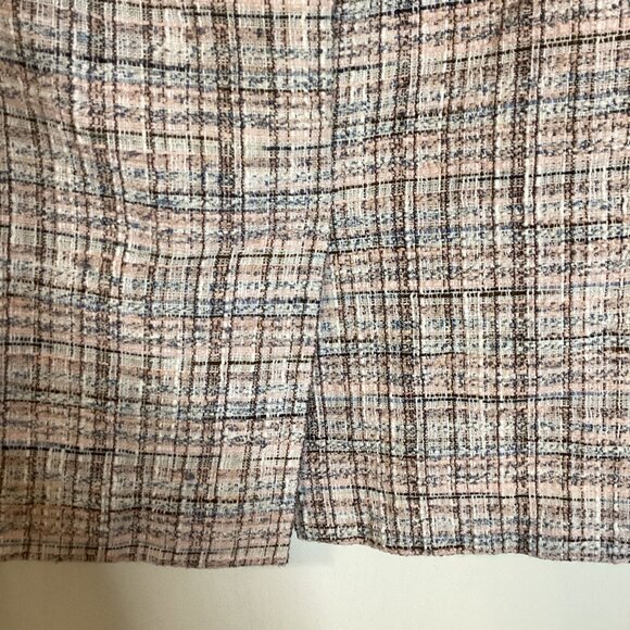 2 Women's Vintage Style Plaid Pencil Knee Length Skirt Lined Y2K - Picture 9 of 11